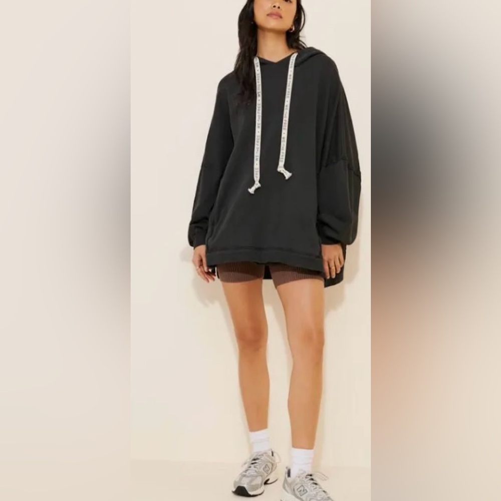 Free People Black Hoodie Sweatshirt